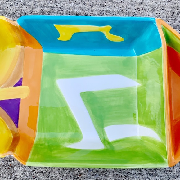 Pacific Enterprise Hanukkah Dreidel snack tray platter - Picture 4 of 11